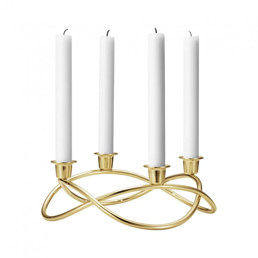 Georg Jensen  Season lysestage - forgyldt