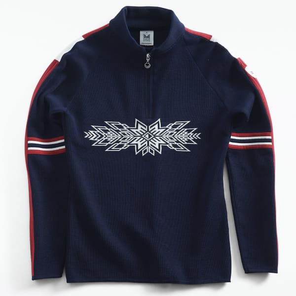 Pull DALE OF NORWAY OL SPIRIT F SWEATER NAVY OFF WHITE RASPBERRY