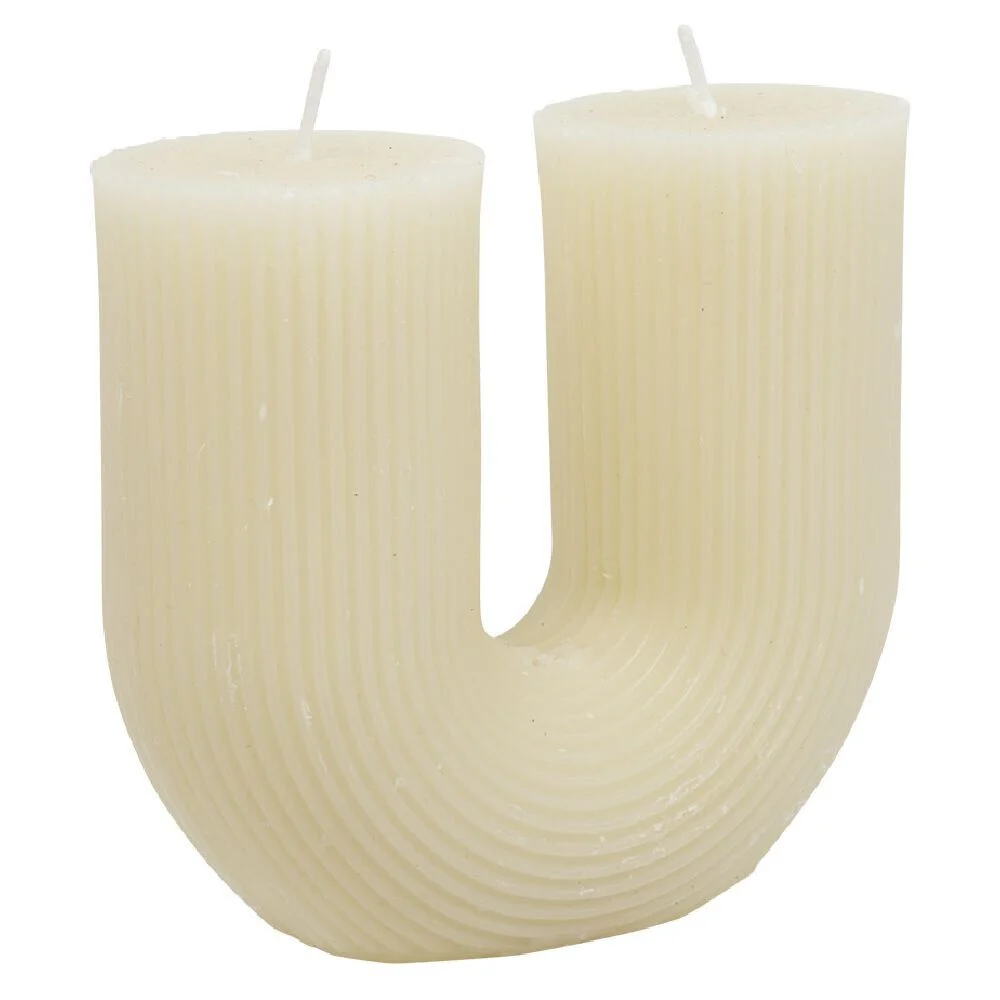 Bougie colorée en forme de U - 11,4x5,1xH10,4cm