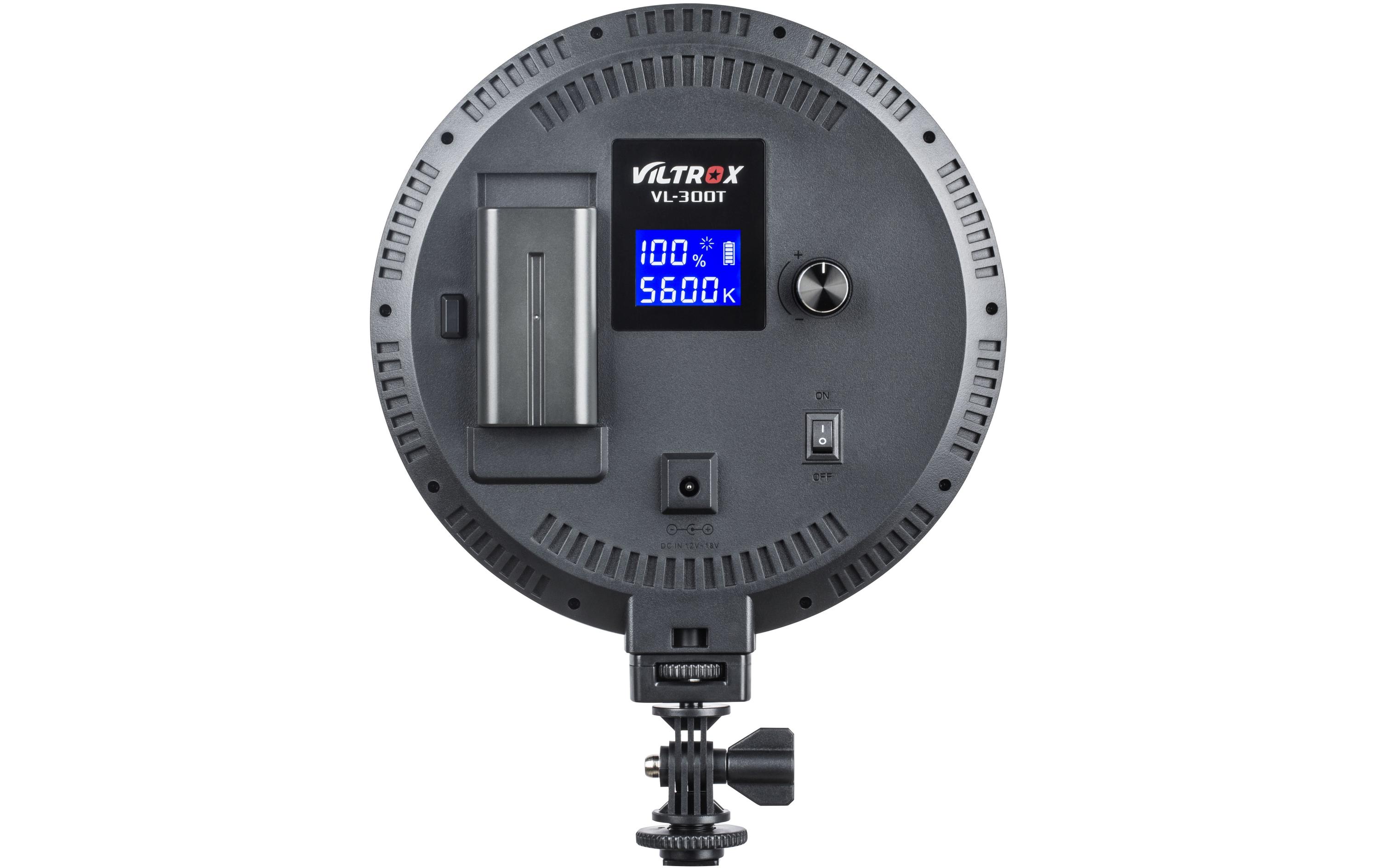Videoleuchte VL-300T Bi-colorRundes Studiolicht mit integriertem Display