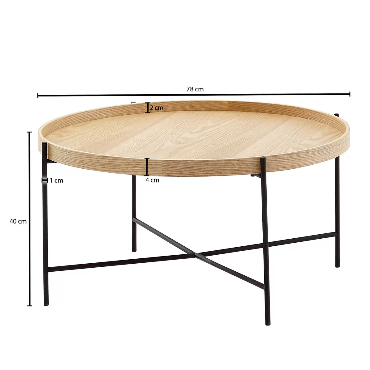 Couchtisch Arousa braun,schwarz