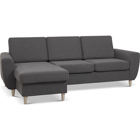 Madrid Nordic vendbar sofa med chaiselong - antracit