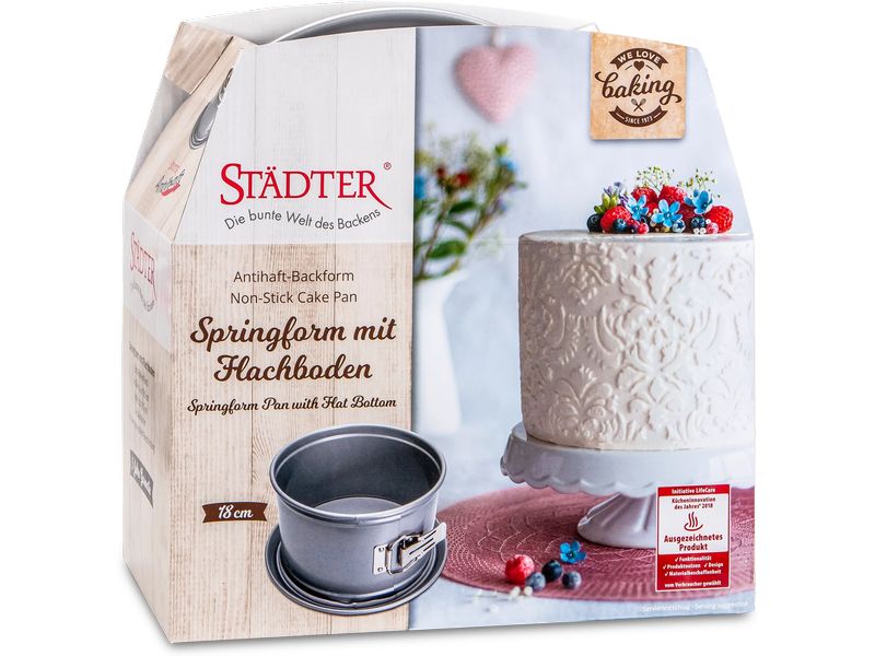 Städter Springform Rund, 18 cm Backform für Kuchen