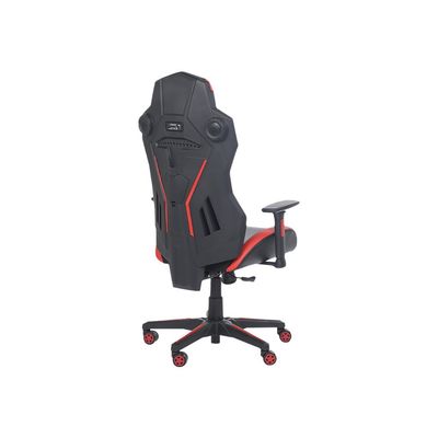 Fauteuil gamer ONLINE - accoudoirs réglables - enceintes intégrées - noir et rouge