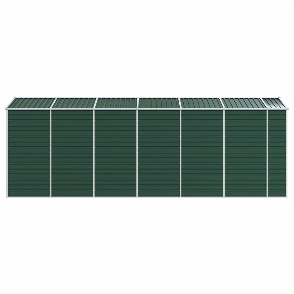 Abri de jardin vert 191x555x198 cm acier galvanisé