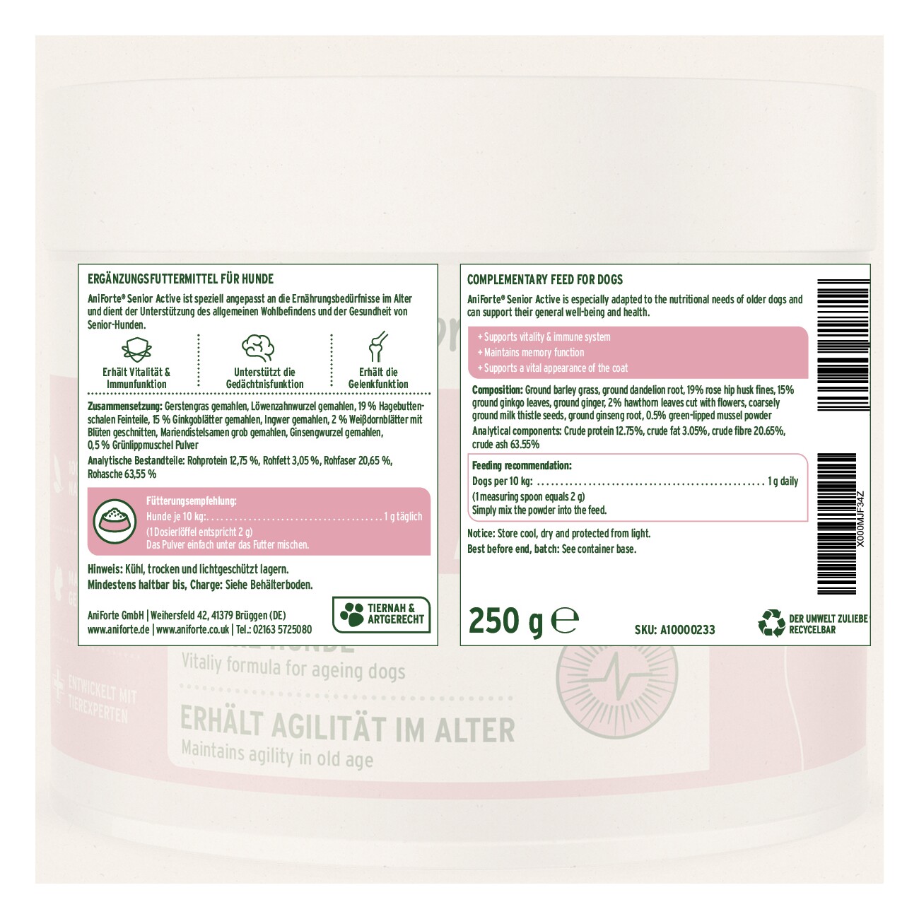 AniForte Senior Active 250g