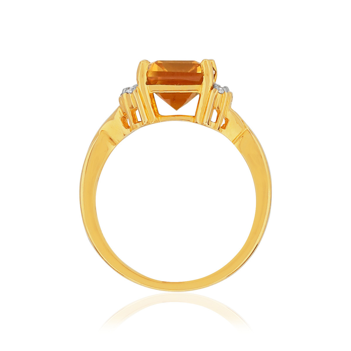 Bague or 375 pierres fines diamants
