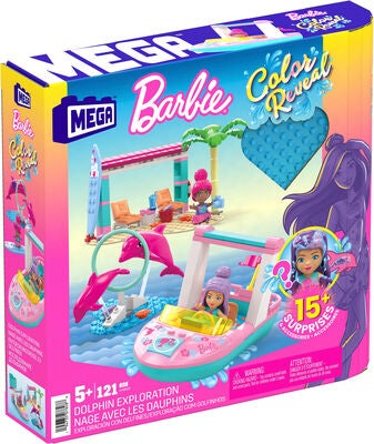 Mega Barbie Color Reveal Byggesett Delfinekspedisjon 121 Brikker