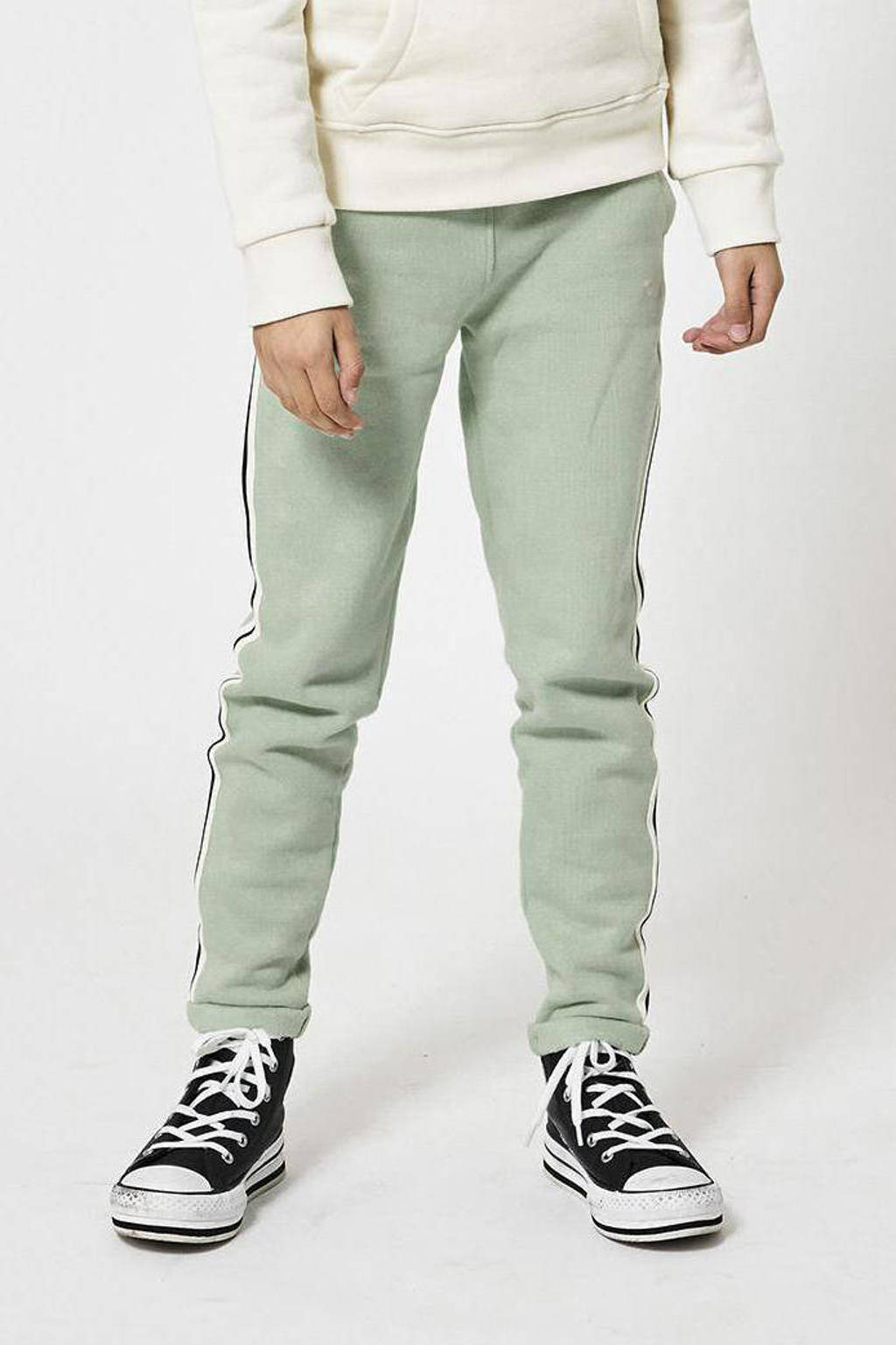 America Today regular fit joggingbroek Celina JR met zijstreep mintgroen