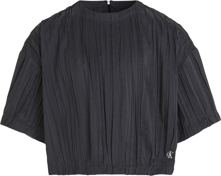 Calvin Klein FESTIVE PLISSE SS TOP Beh