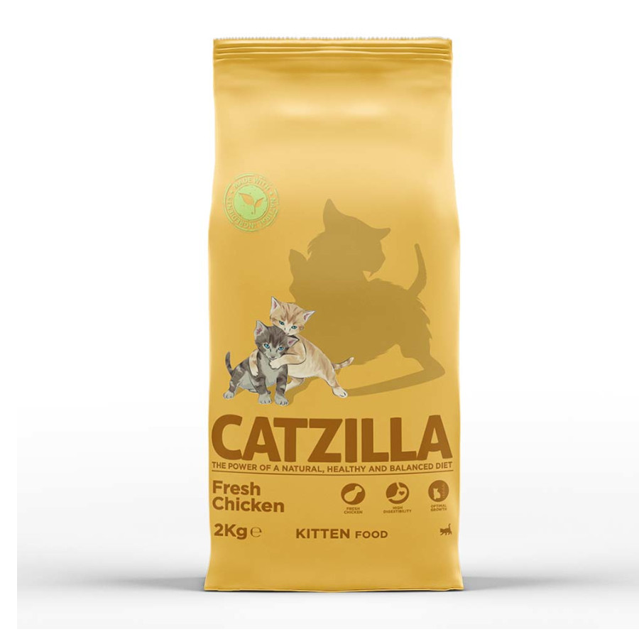 Ração para gatos Catzilla sabor frango para gatinhos