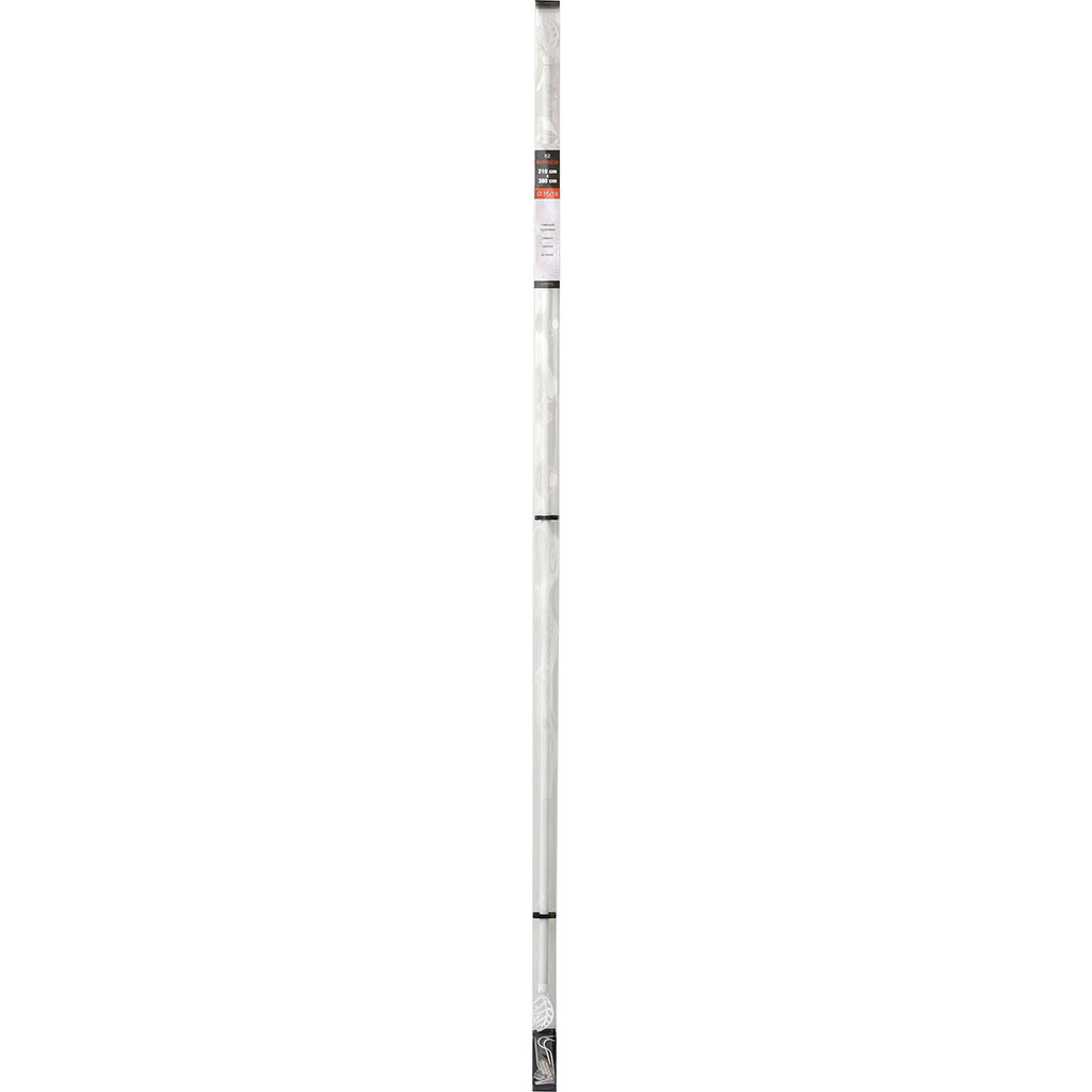 Kit tringle extensible et embout FONTAINE en métal blanc 210-380cm