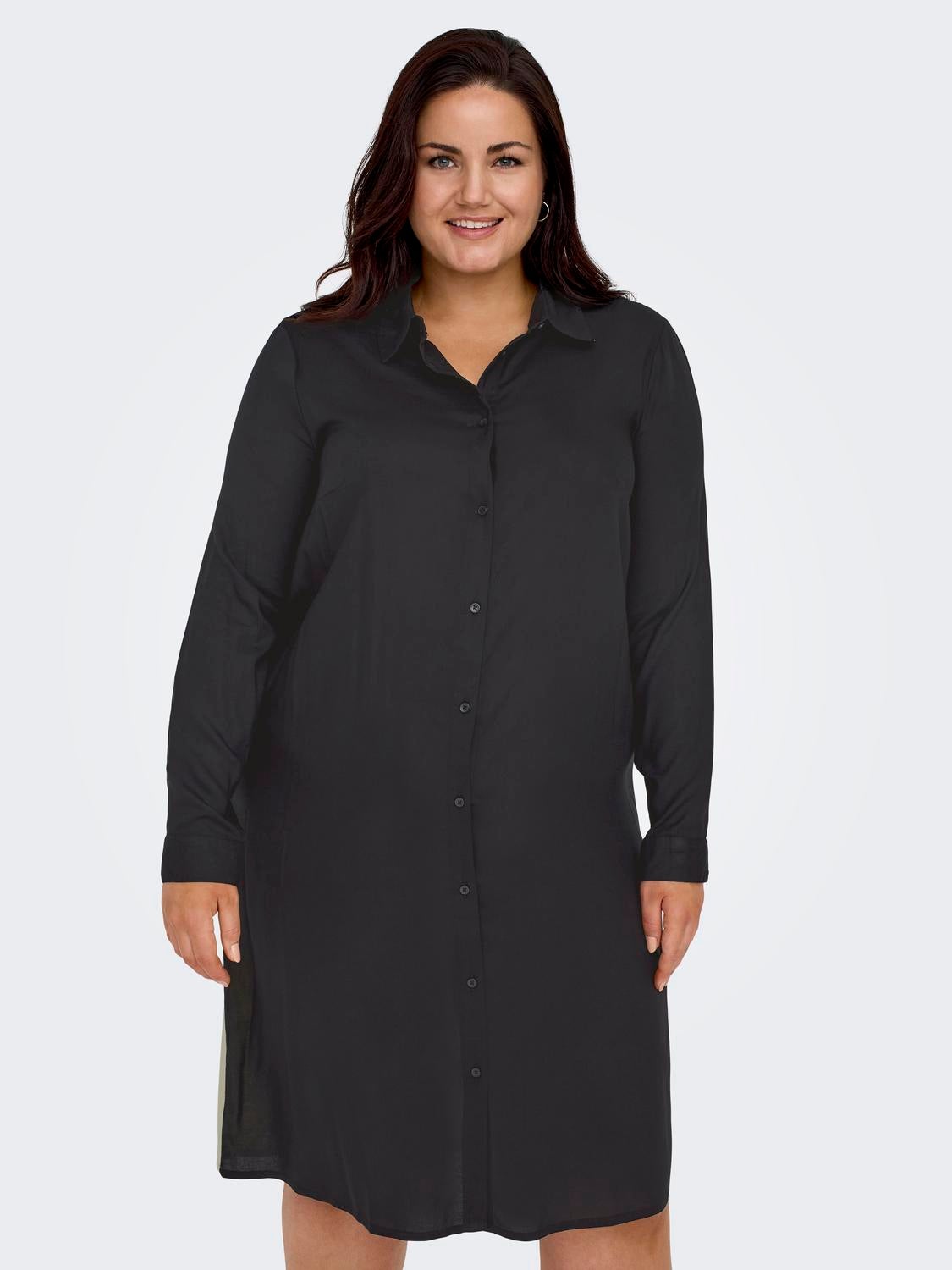 CARADELONE Langes Kleid Black