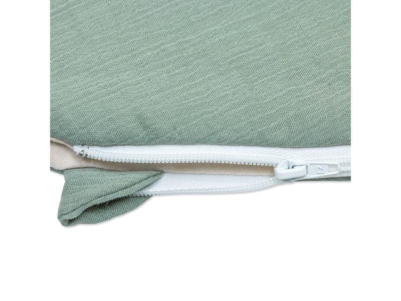 Julius Zöllner Baby-Ganzjahresschlafsack Musselin Grün Gr. Babyschlafsack mit Klimavlies und verstellbaren Trägern