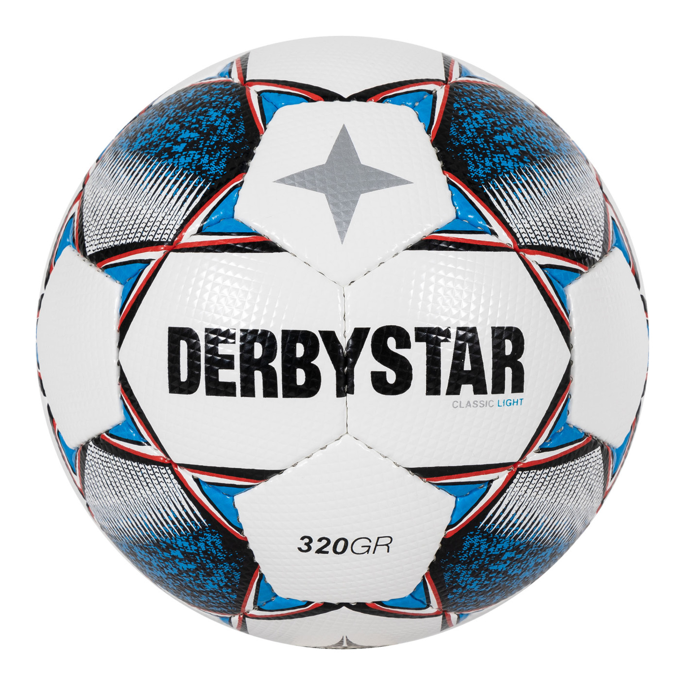 Derbystar Classic Light II 320G Voetbal Maat 5 Wit Blauw Rood