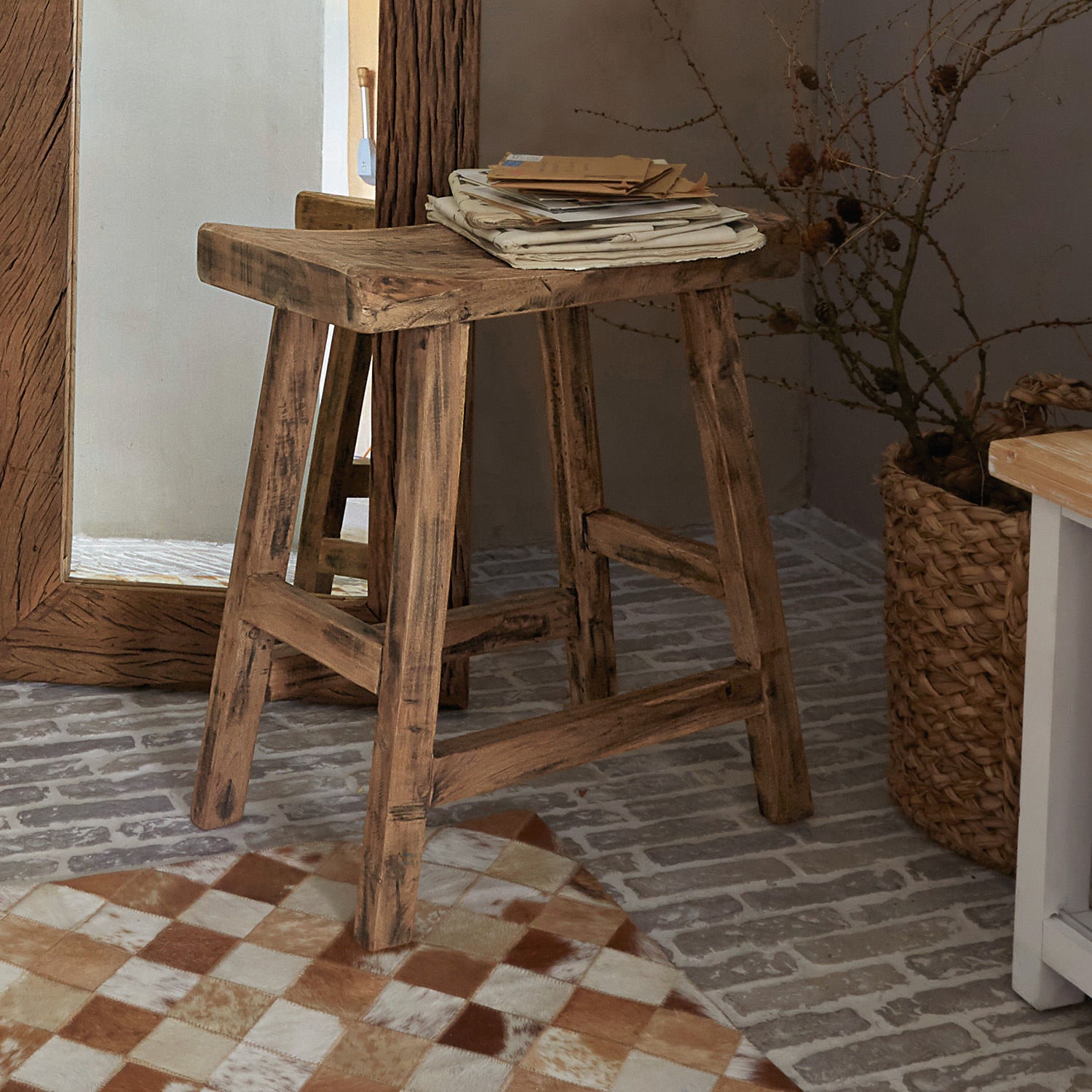 Hocker Nael 52/46/32 cm | braun