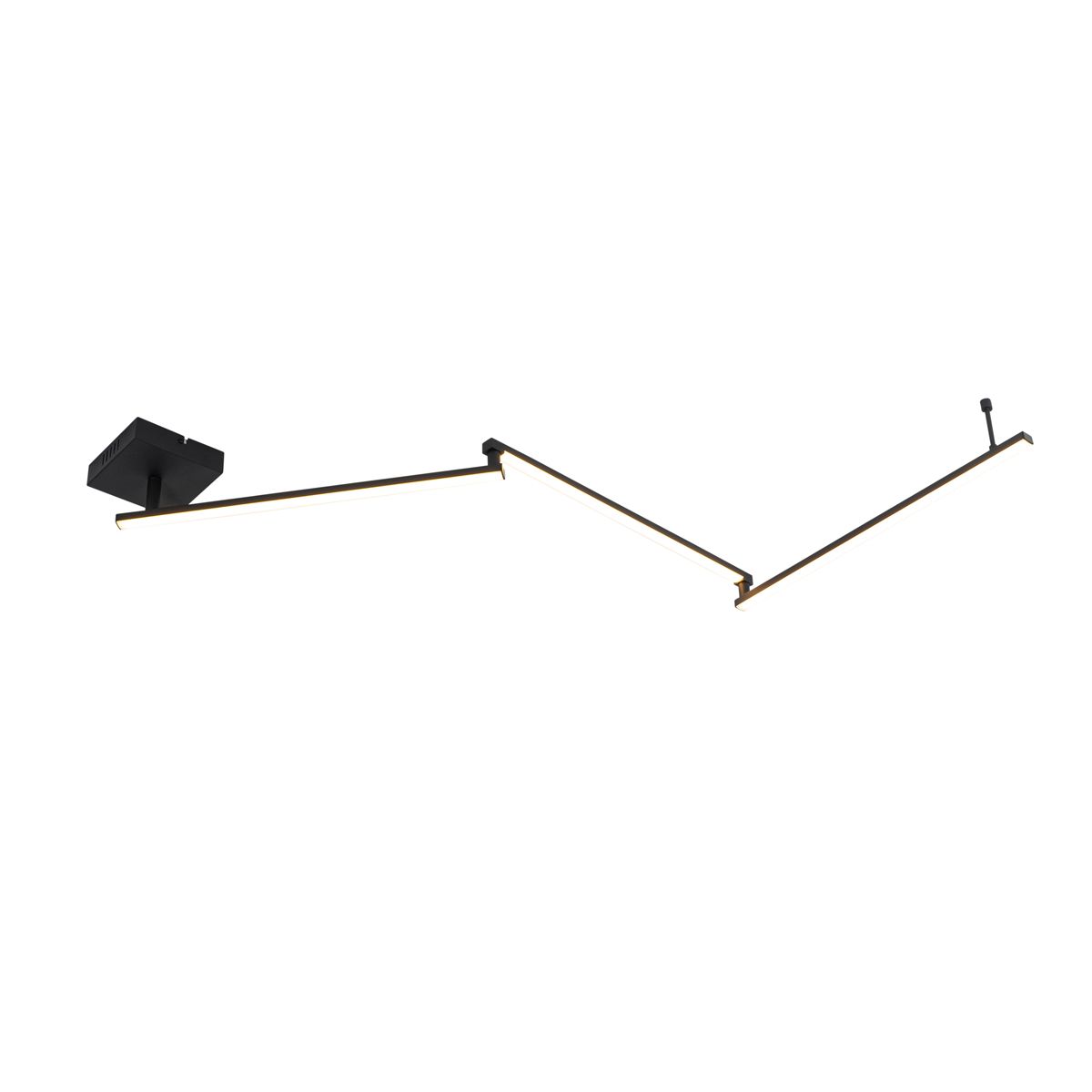 Plafondlamp zwart 150,8 cm incl. LED 3-staps dimbaar verstelbaar - Annuschka