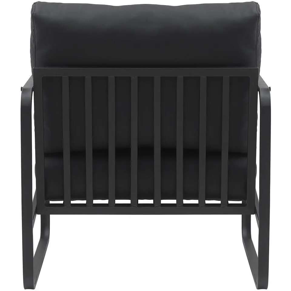 CLP Lounger Manea zwart Frame - Kunstleer - zwart