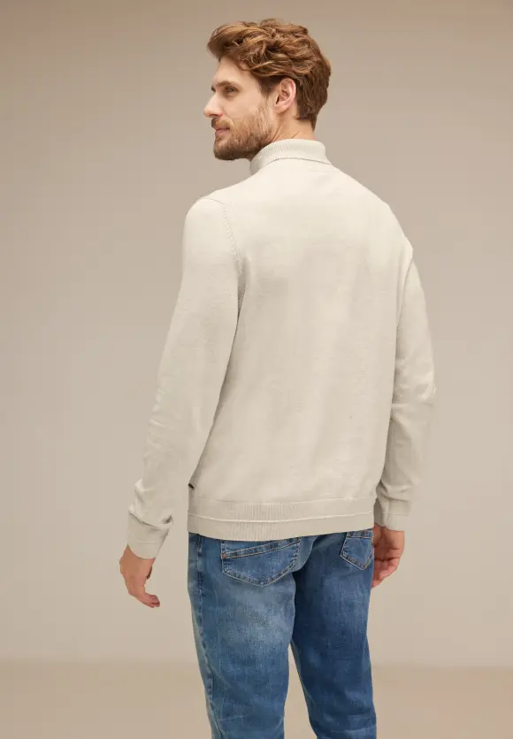 Pullover mit Rollkragen - wool white