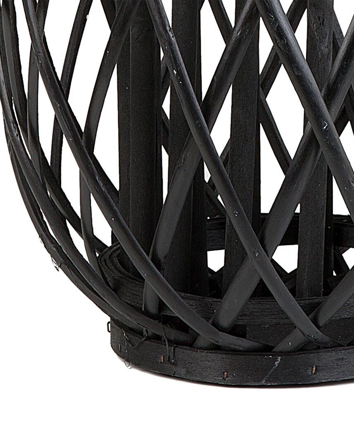 Lantaarn MAURITIUS Wilgenhout 40 cm Zwart
