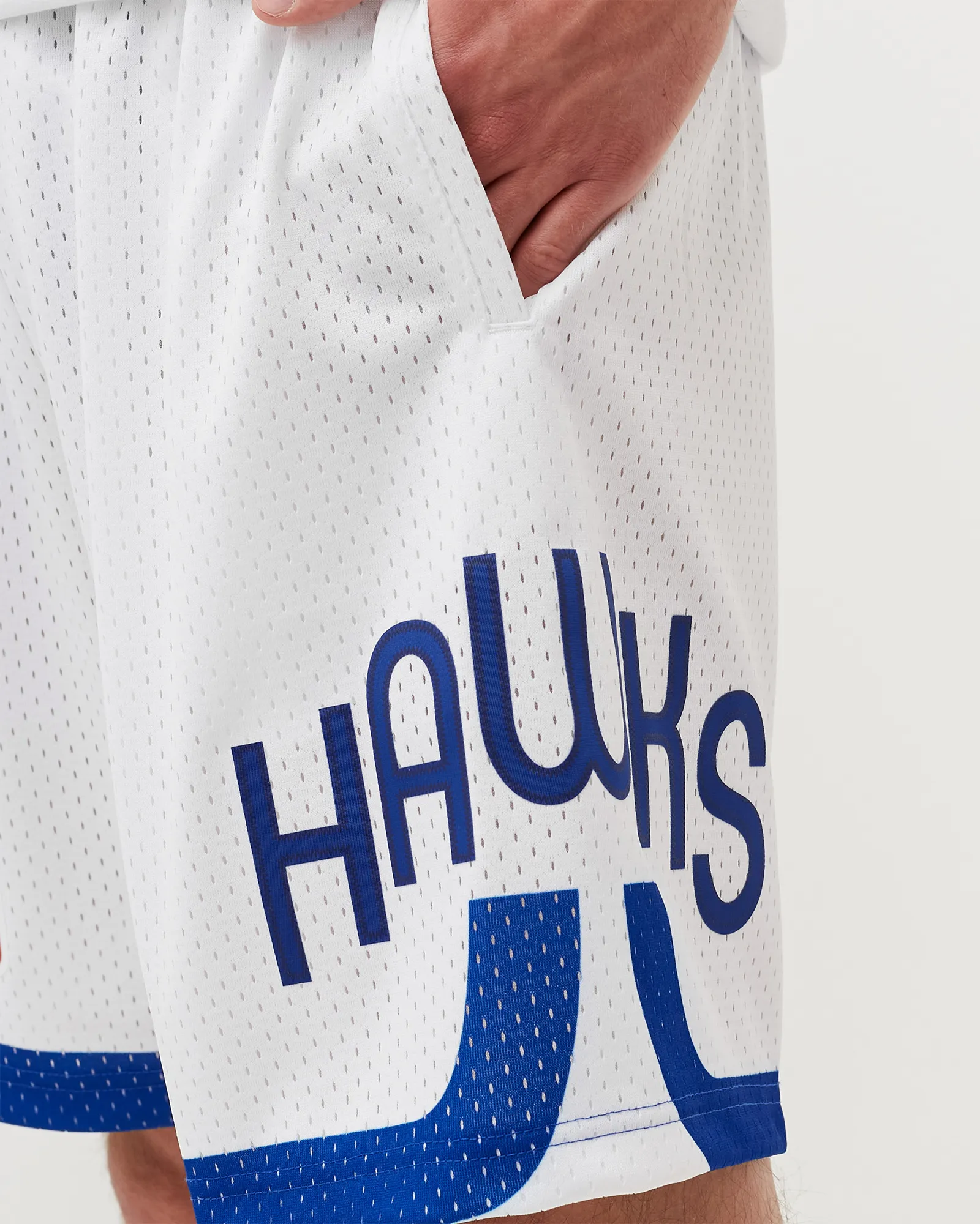 Mitchell & Ness White Swingman Shorts - Atlanta Hawks 1970-71