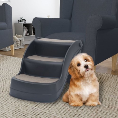 Escadas para cães cinzentos