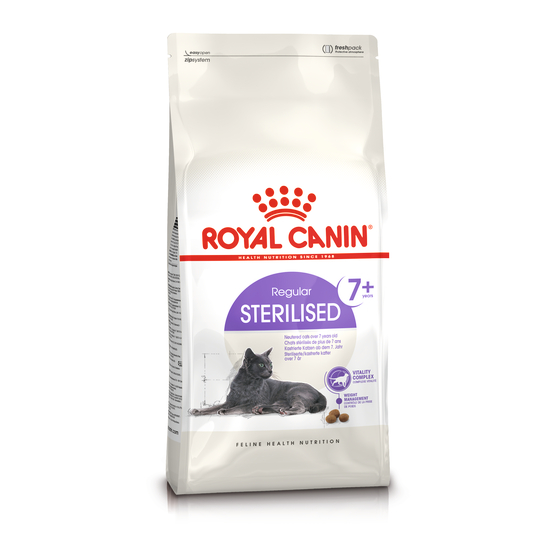 Croquettes pour chat stérilisé de + de 7 ans Sterilised 7+ - Sac 3,5kg