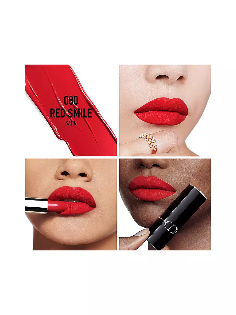 DIOR Lippenstift - Rouge Dior Satin Lipstick (080 Red Smile) rot