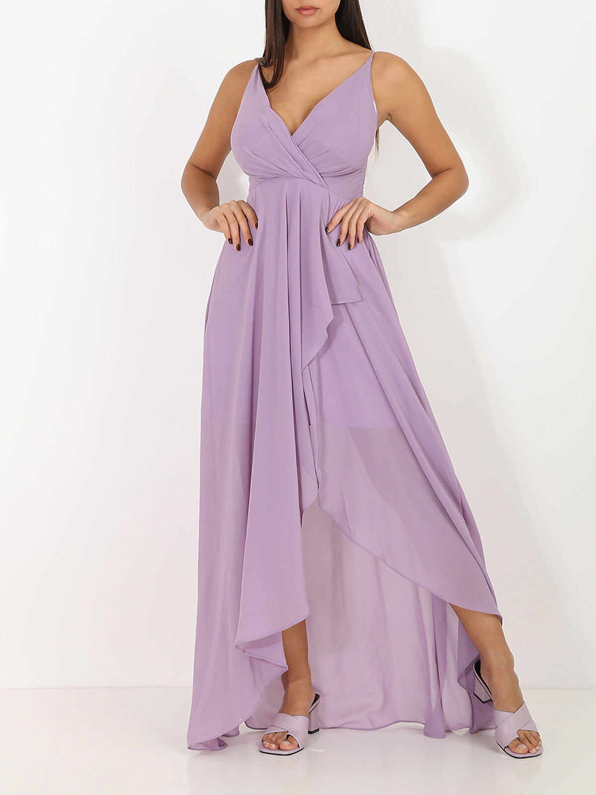 Robe de soirée longue- Violet clair