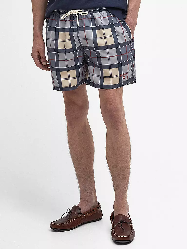 BARBOUR Badeshorts TARTAN STAPLE grau