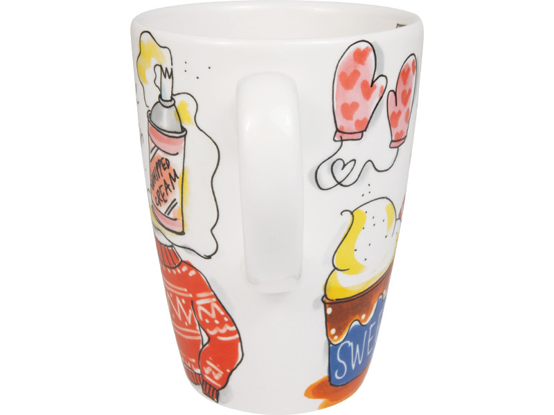 XL Beker 0,5L & Petit Four Set Even Bijkletsen Hot Chocolate Weather