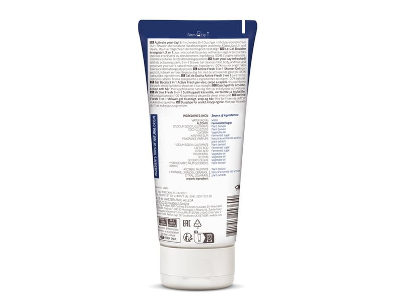 WELEDA Duschgel Aktive Fresh For Men Natürliche Pflegedusche belebt und erfrischt
