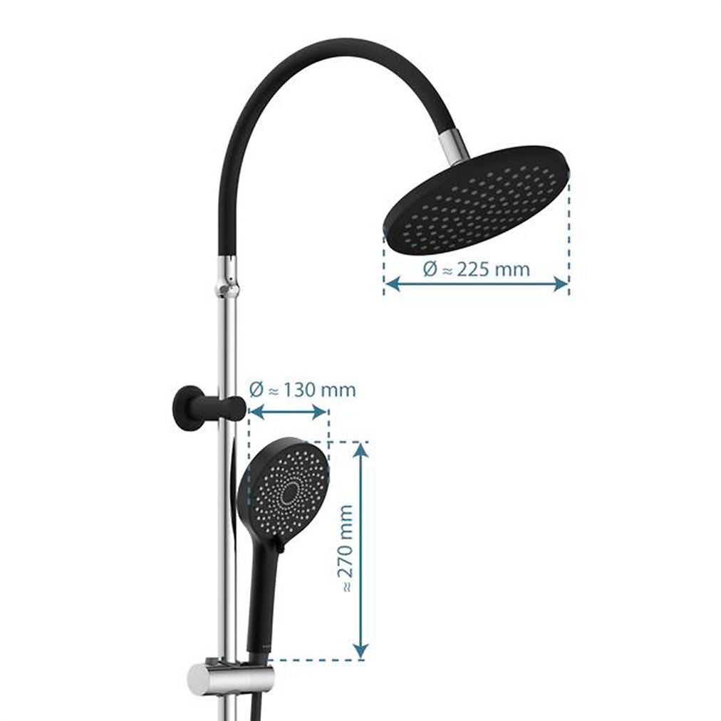 Schütte Duschsystem »MATAO RAIN« Regendusche ohne Armatur, Handbrause mit 3 Funktionen
