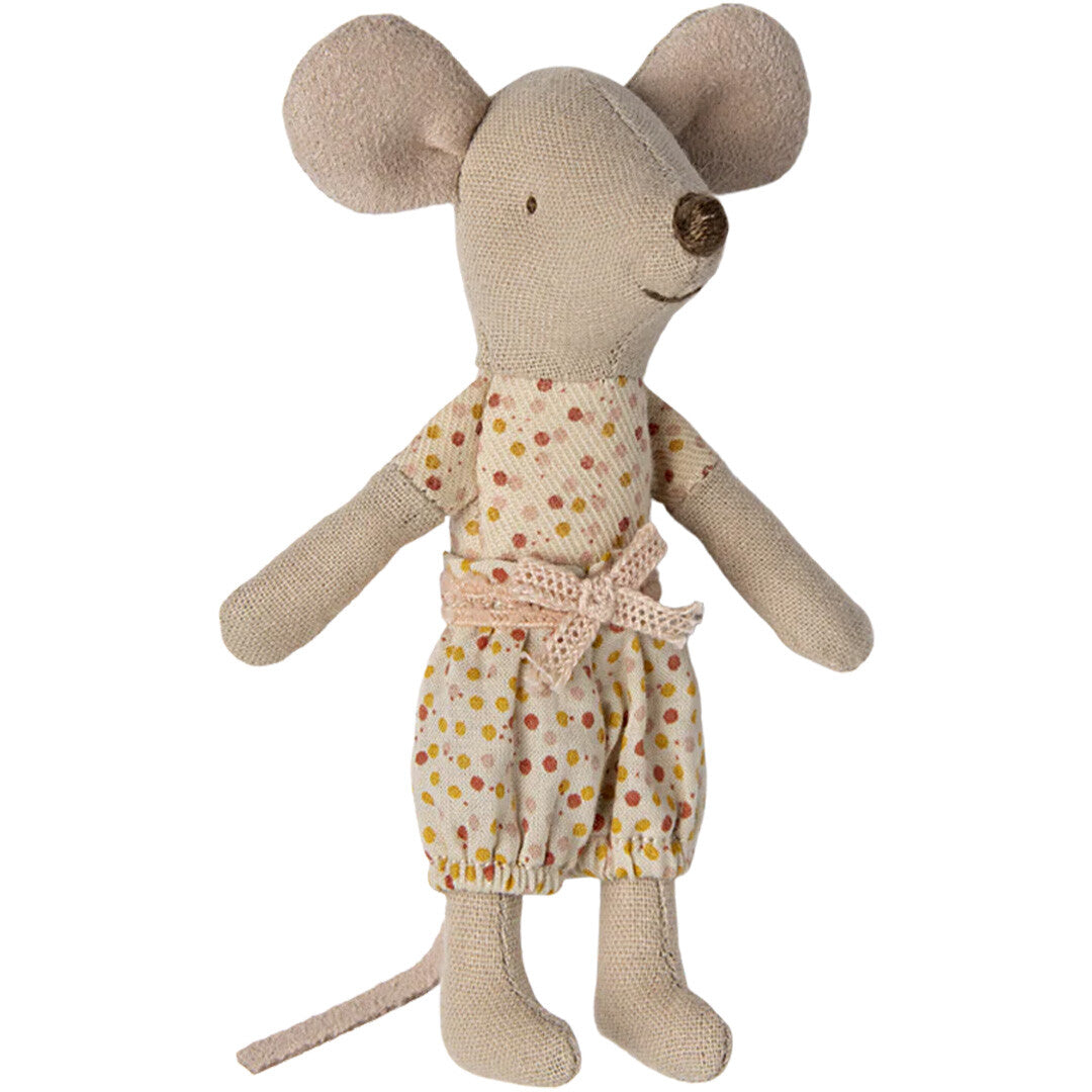 Maileg knuffelmuis kleine zus in luciferdoosje