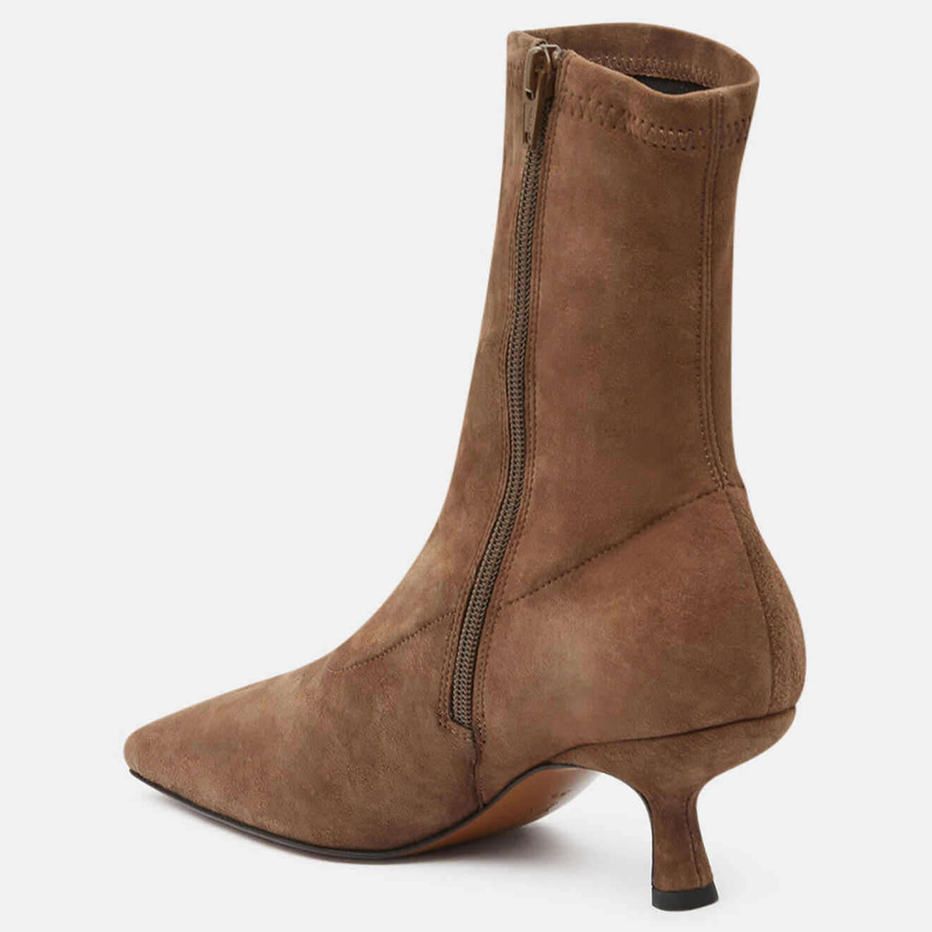 By Far Bottines en Velours de Cuir Socks marron