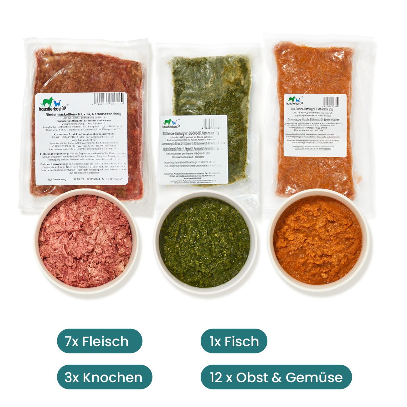 haustierkost.de Frostfutter Paket Hund Purinarm 9 kg