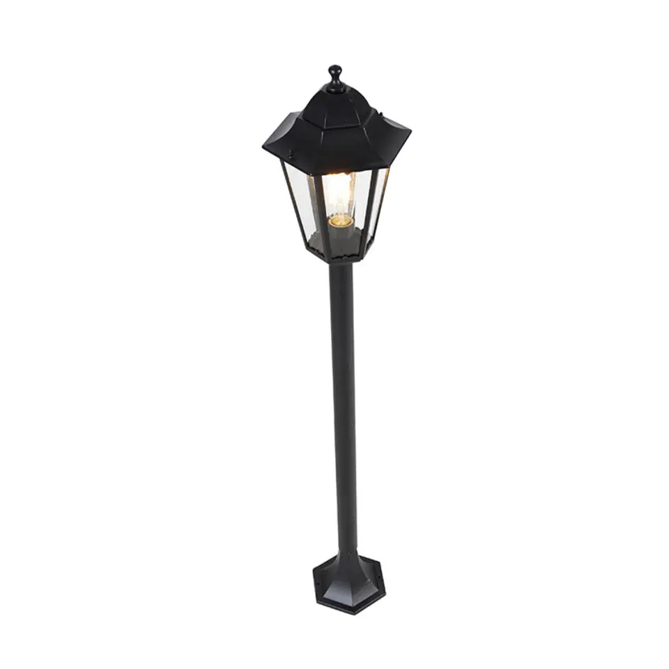 Qazqa staande buitenlampen new orleans zwart e27