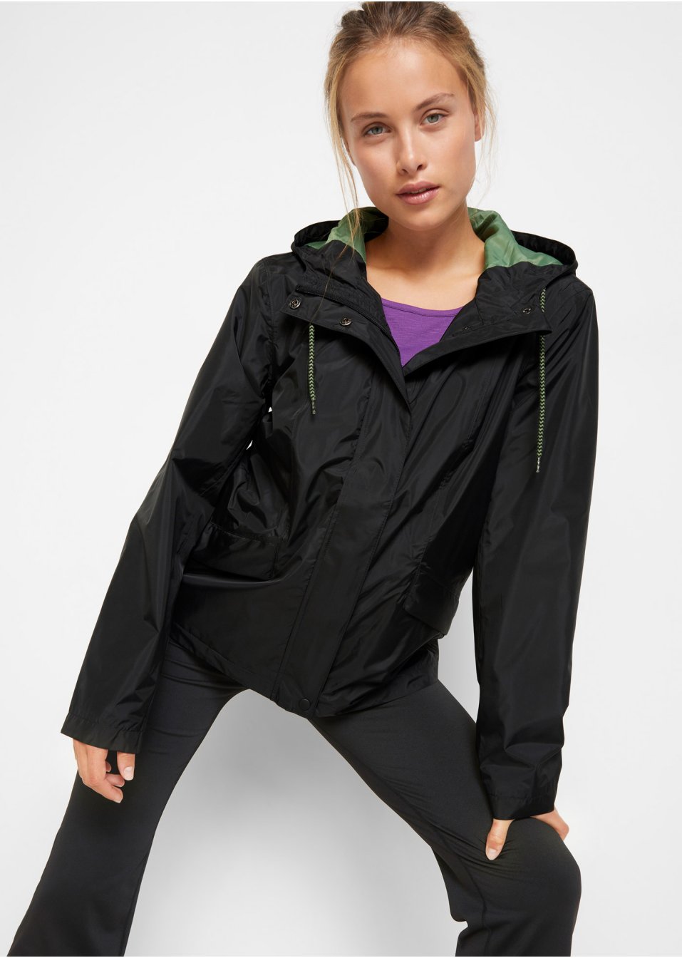 Veste coupe-vent avec polyester recyclé