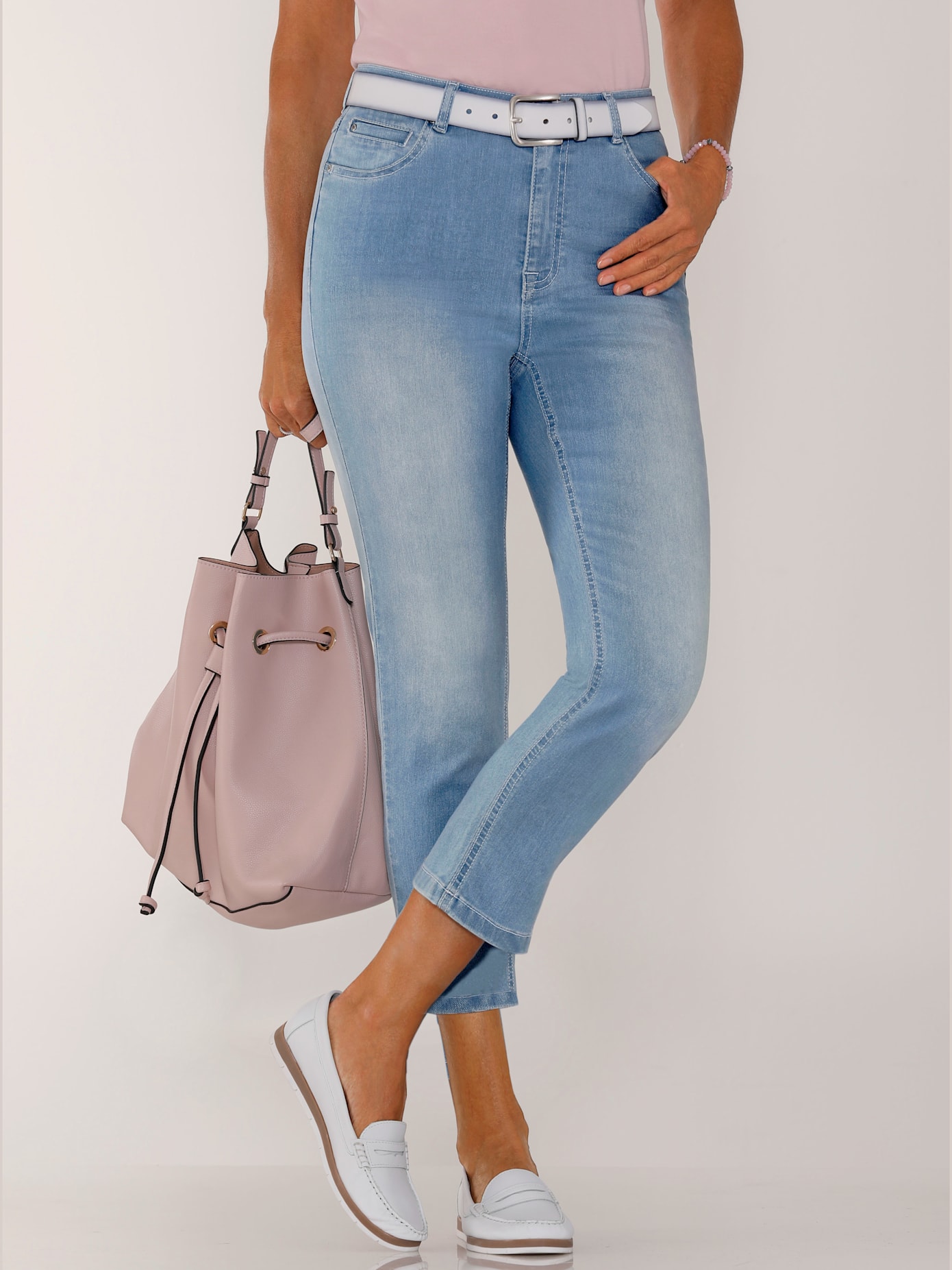 Jean femme 7/8 delavé