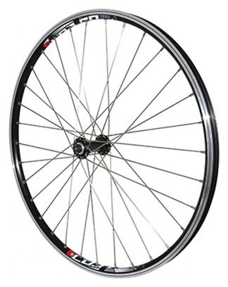 Roue vtt 26  combo avant noir renforce v-brake moy Shimano tx500 special loueur (jante double paroi avec oeillets-rayonnage inox)