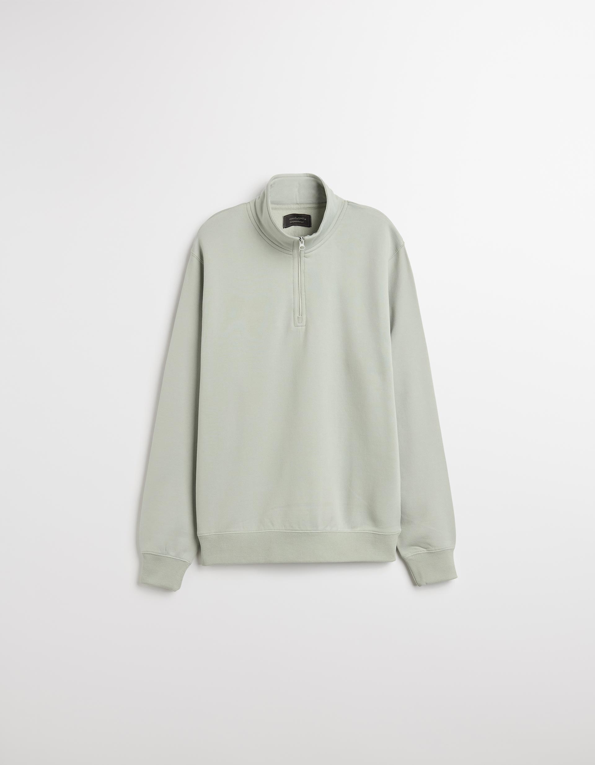 Sweatshirt com Fecho, Homem, Verde Claro