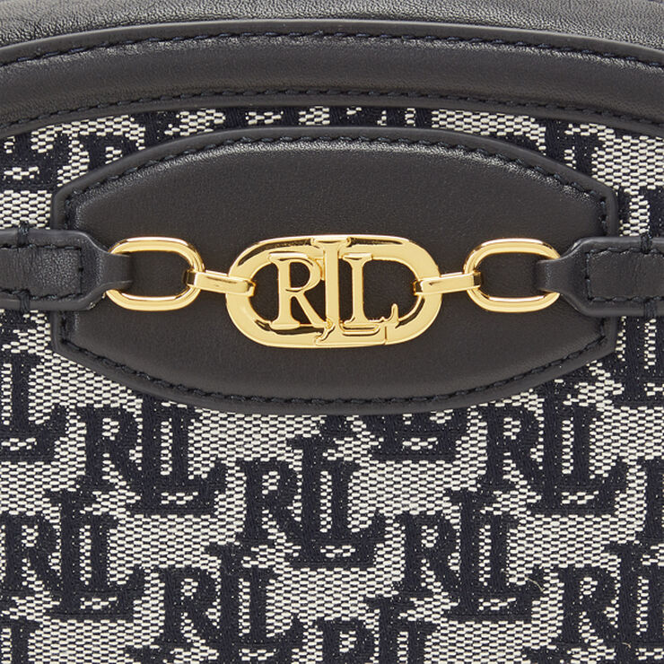 Lauren Ralph Lauren Monogram Medium Jordynn Crossbody Bag Navy