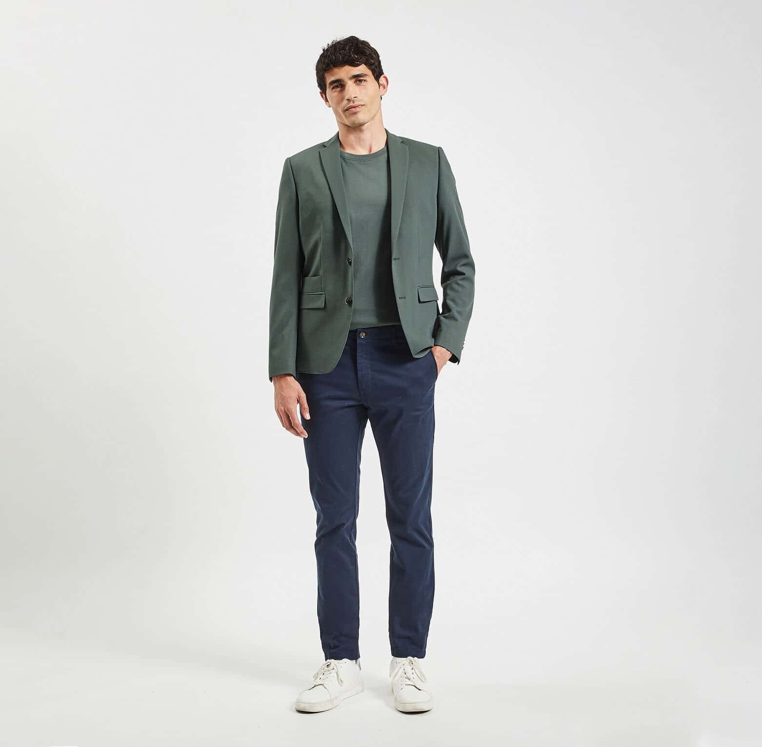Tee shirt 'le parfait by JULES' coton issu de l'ag Vert kaki