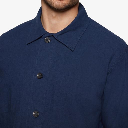 Signal Jack Linen Overshirt, Blue Captain, 3XL