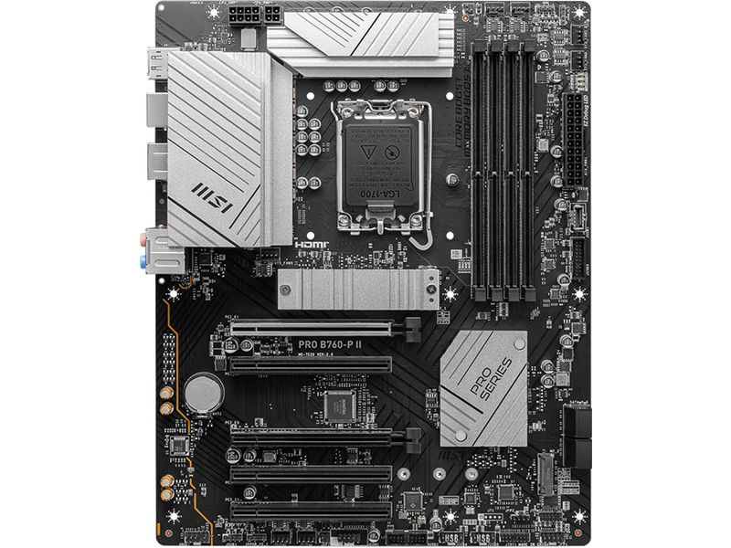 MSI Mainboard Pro B760-P II Intel B760 Mainboard mit Sockel 1700 und DDR5 Unterstützung