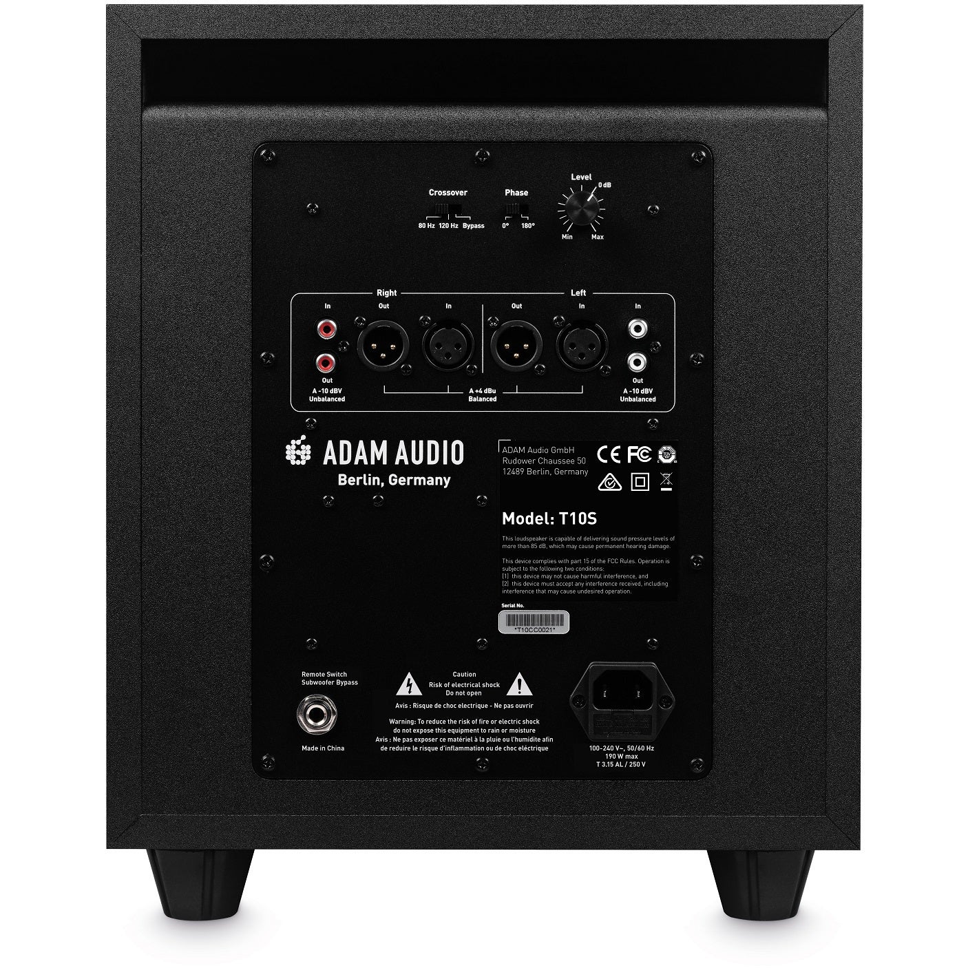 Adam T10s actieve studio subwoofer (per stuk)
