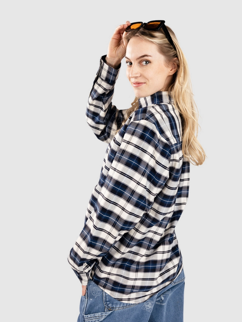 Carhartt WIP Tarbell Shirt tarbell check/dk nvy/wht
