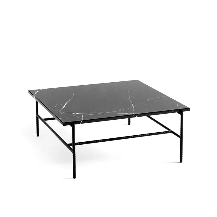 HAY - Rebar Coffee Table, 100 x 104 cm, Marmor beige / alabaster
