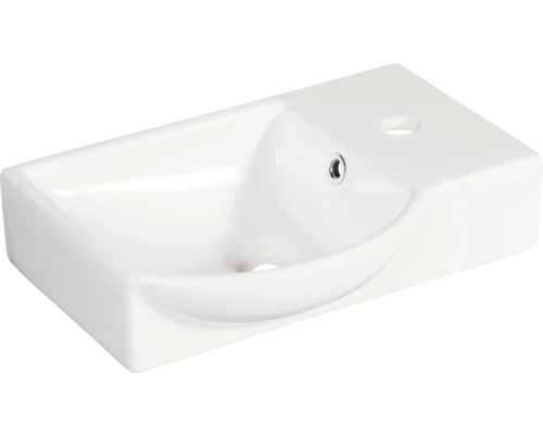 form&style FELINA wastafel links, 45 cm, keramiek, wit, zonder kraan