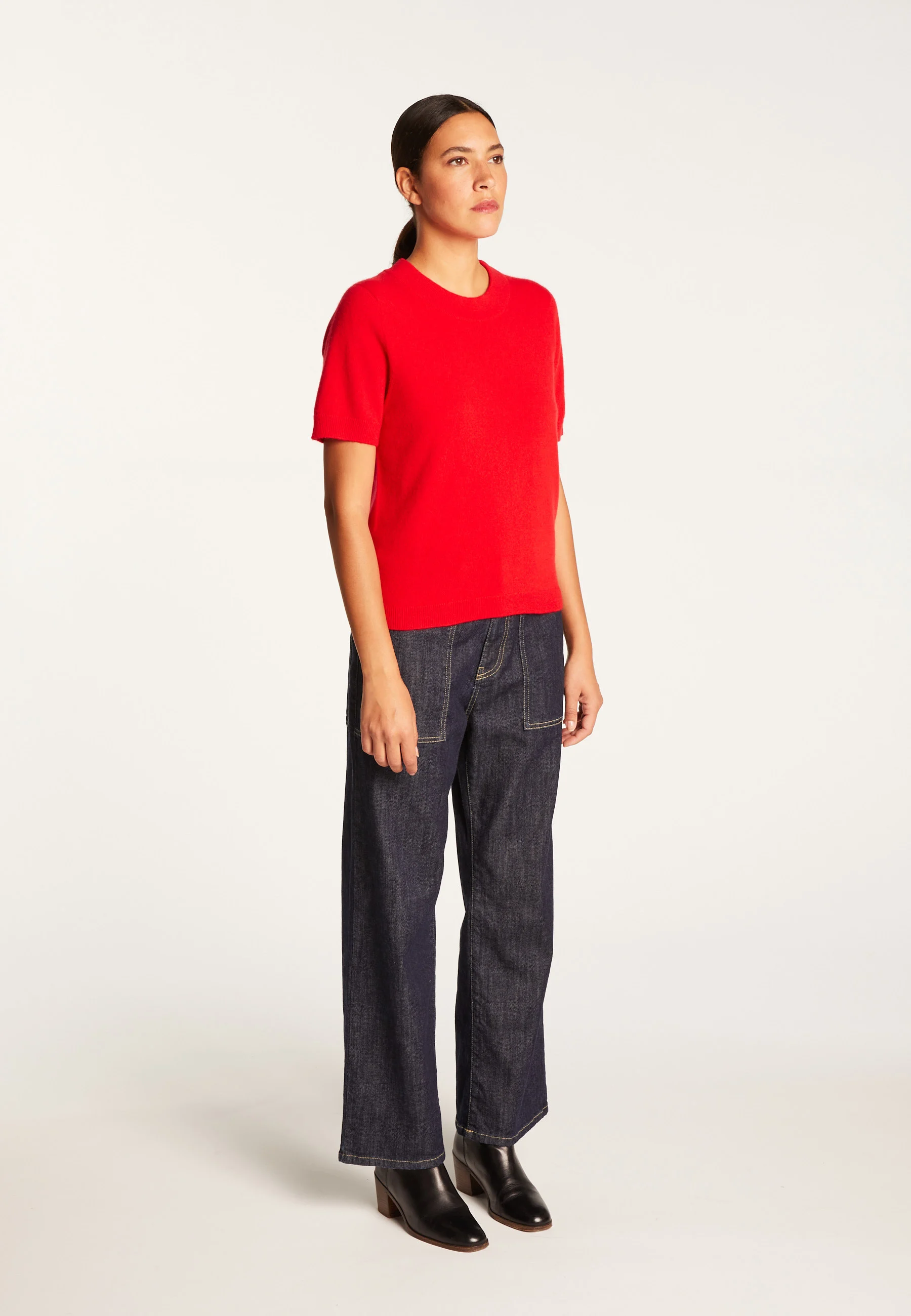 AUBRYAH24 - T-shirt en cachemire | Rouge